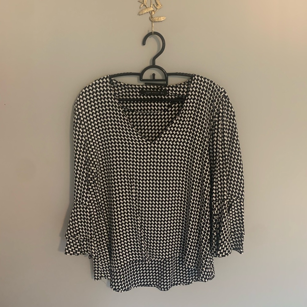 Zara Checkered Woman’s Blouse